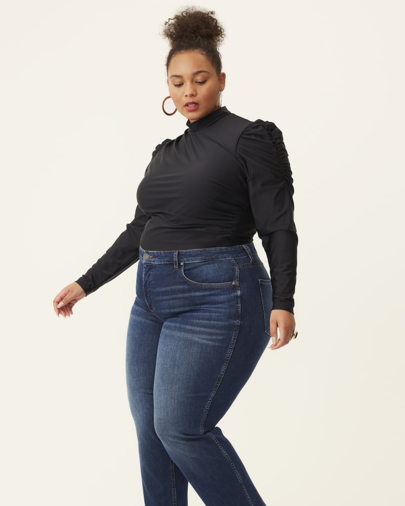 Plus size model wearing Nohemi High-Rise Straight-Leg Jean by Kut From The Kloth | Dia&Co | dia_product_style_image_id:187386